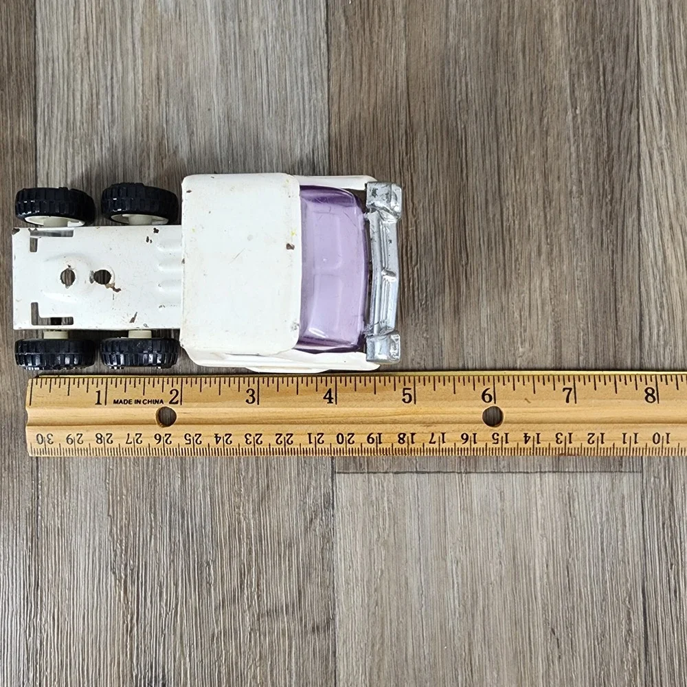 Vintage Buddy L Pepsi Semi Truck Cab White Pressed Steel Toy Japan 4.75